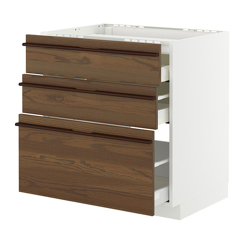 METOD/MAXIMERA base cab f hob/3 fronts/3 drawers