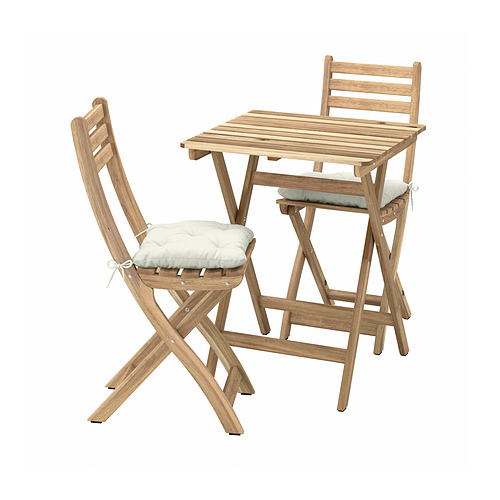 ASKHOLMEN, table+2 folding chairs, outdoor