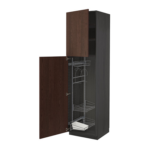 METOD high cabinet with cleaning interior