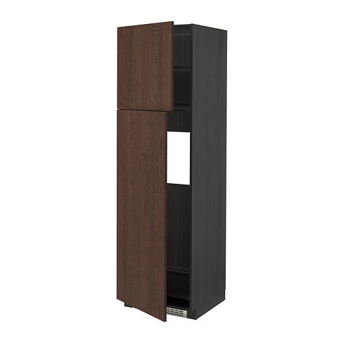METOD high cabinet for fridge w 2 doors