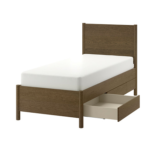TONSTAD, bed frame with storage