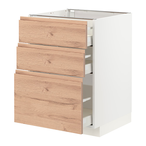 METOD/MAXIMERA base cabinet with 3 drawers