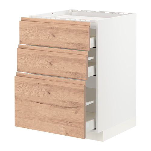 METOD/MAXIMERA base cab f hob/3 fronts/3 drawers