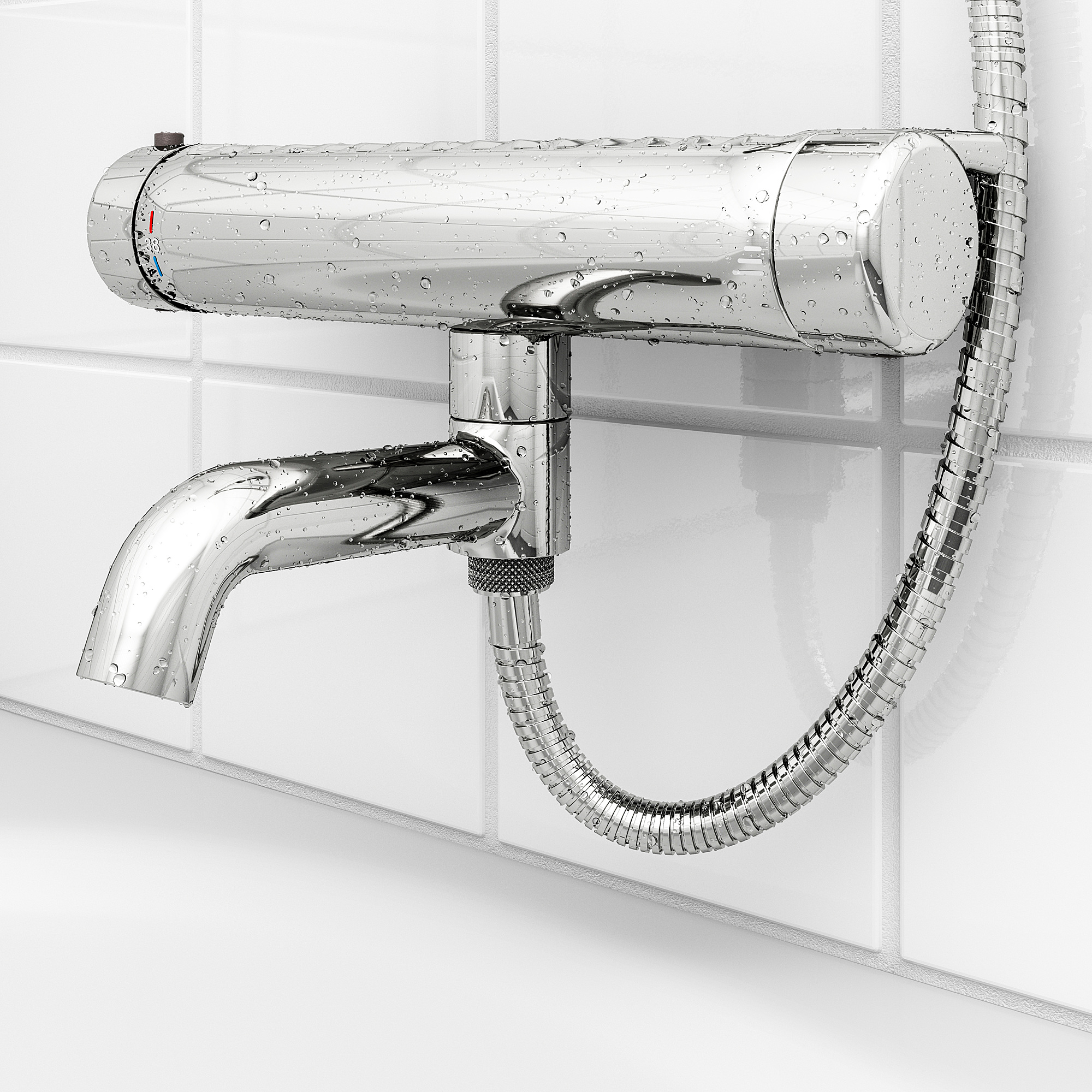 VOXNAN Bath/shower set thermostatic faucet, chrome plated - IKEA