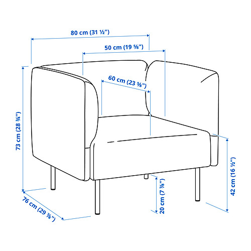 LILLEHEM armchair with side table