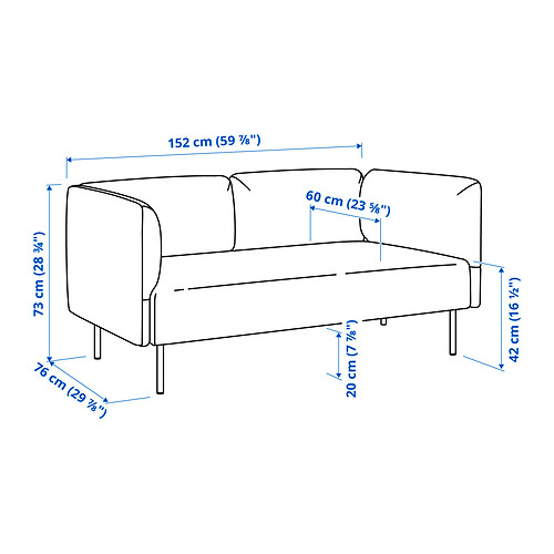 LILLEHEM 2-seat modular sofa