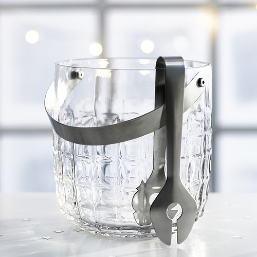 FRÖJDA, ice bucket with tongs