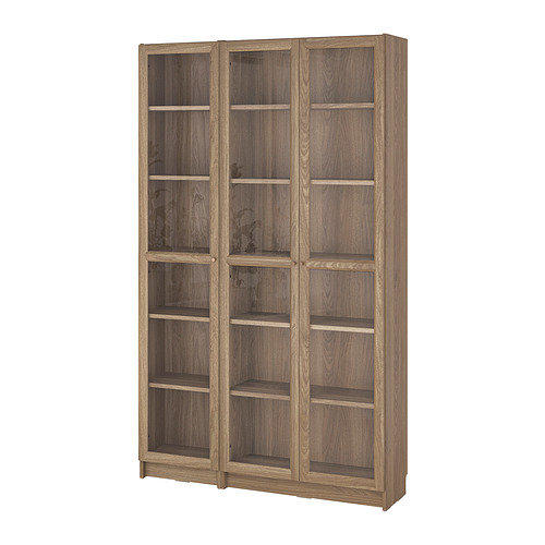 BILLY/OXBERG, bookcase combination w glass doors