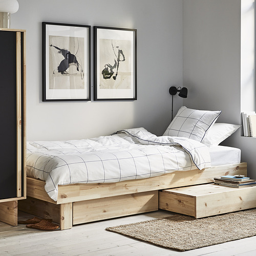 GLAMBERGET, extendable bed with storage