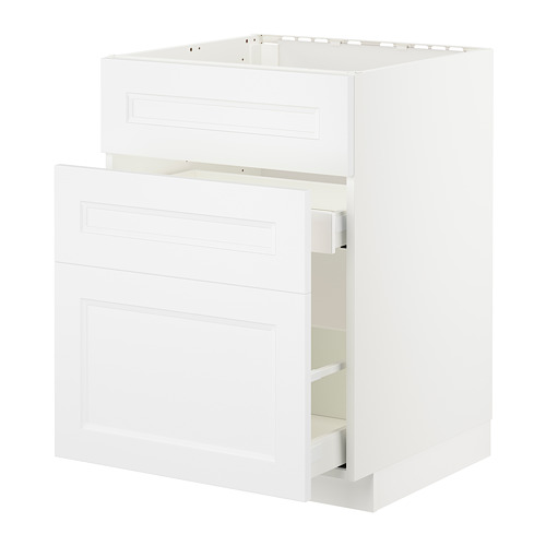 METOD/MAXIMERA, base cab f sink+3 fronts/2 drawers