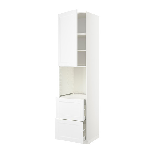 METOD/MAXIMERA, high cabinet f oven+door/2 drawers
