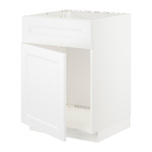 METOD, base cabinet f sink w door/front