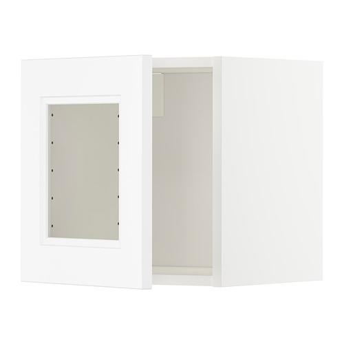 METOD, wall cabinet with glass door