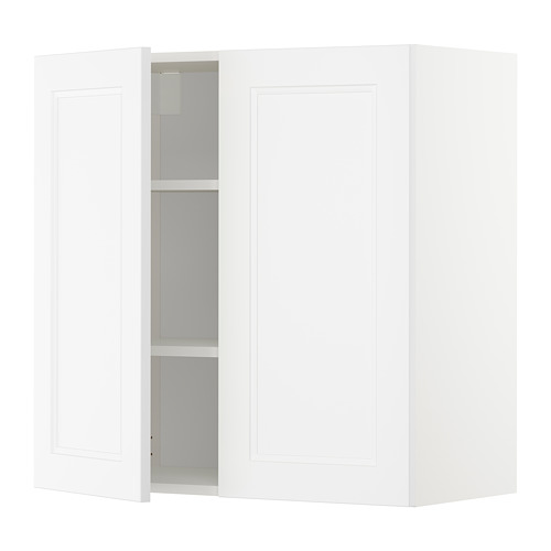 METOD wall cabinet with shelves/2 doors