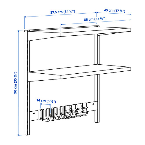 BROR wall shelf combination