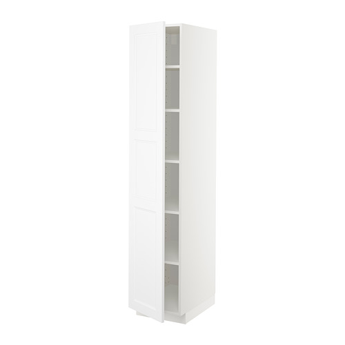 METOD, high cabinet with shelves
