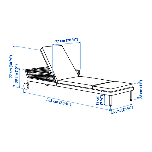 SEGERÖN sun lounger