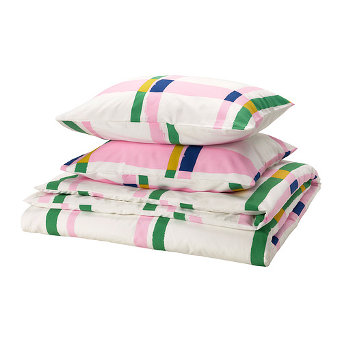 SYRABLADMAL, duvet cover and 2 pillowcases