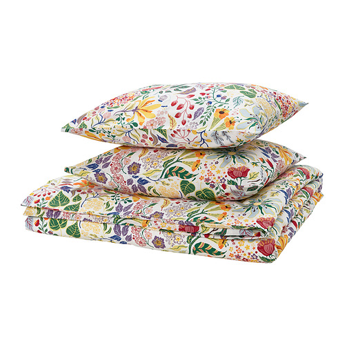 STRANDLUMMER, duvet cover and 2 pillowcases