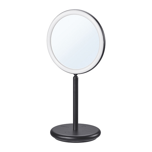 EKFÄNN, table mirror w integrated lighting