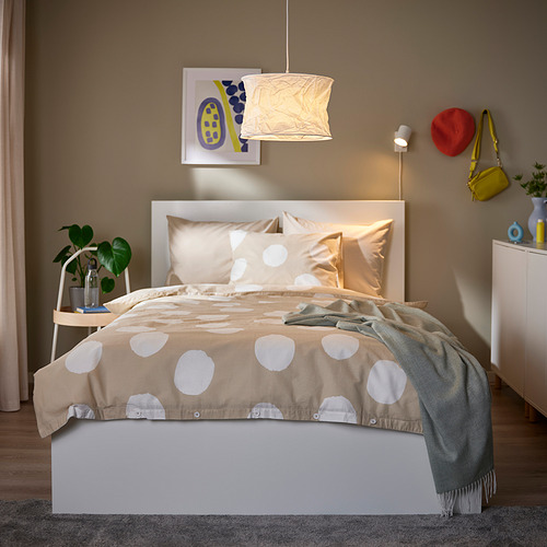 LERGRYN / HEMMA taklampe, beige/hvit - IKEA