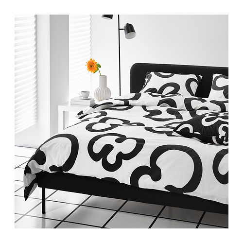 KLIPPBRÄCKA, duvet cover and 2 pillowcases