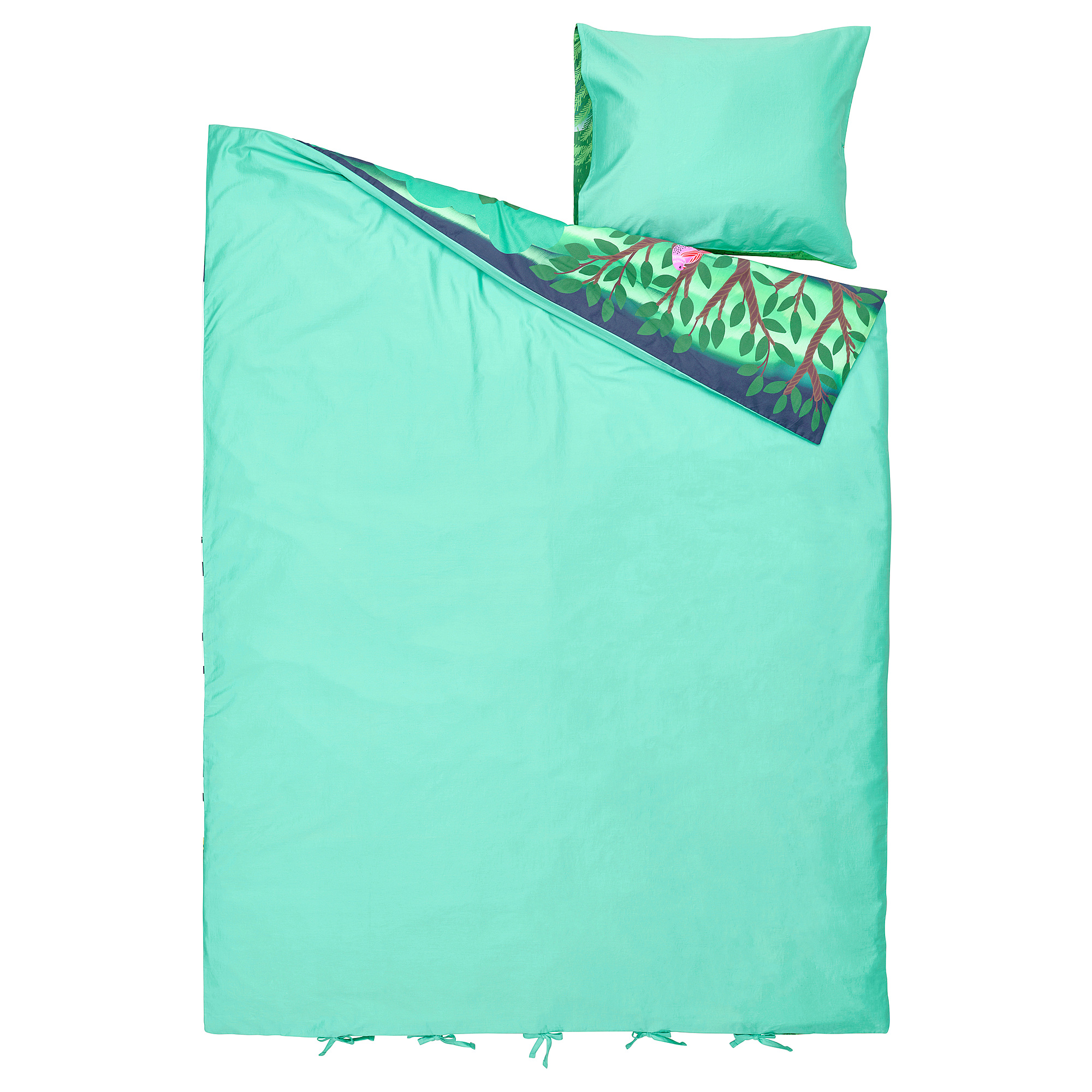 SKOGSDUVA duvet cover and pillowcase