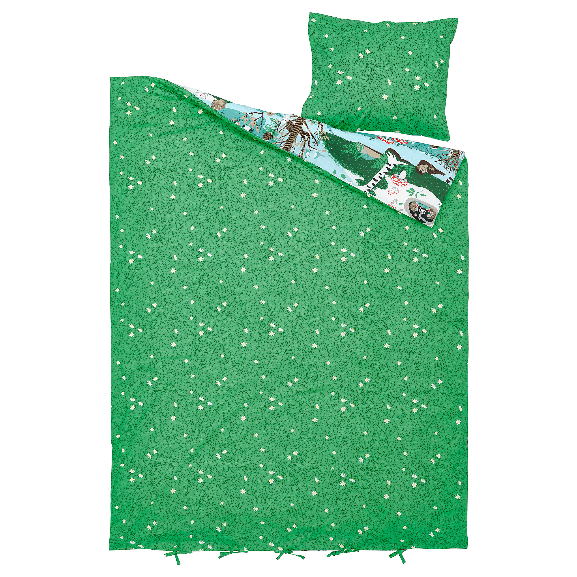 SKOGSDUVA duvet cover and pillowcase