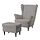 STRANDMON, armchair and footstool