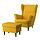 STRANDMON, armchair and footstool