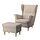 STRANDMON, armchair and footstool