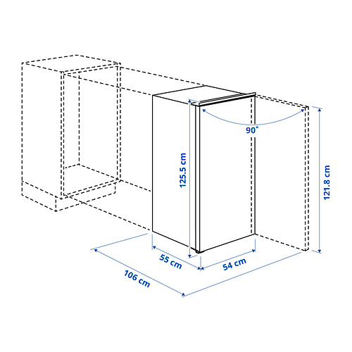 HÅLLNÄS fridge with freezer compartment