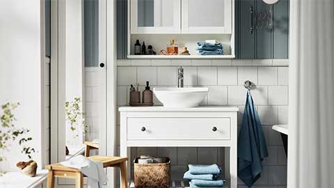 An elegant bathroom with a  laidback luxury feel